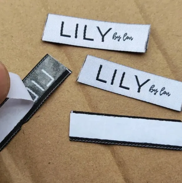 1000 Pcs Custom Self Adhesive Clothing Labels - Personalized Text Logo for Clothing and Apparel - Handmade Fabric Labels - Cloth Garment Tag