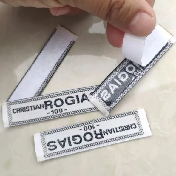 1000 Pcs Custom Self Adhesive Clothing Labels - Personalized Text Logo for Clothing and Apparel - Handmade Fabric Labels - Cloth Garment Tag