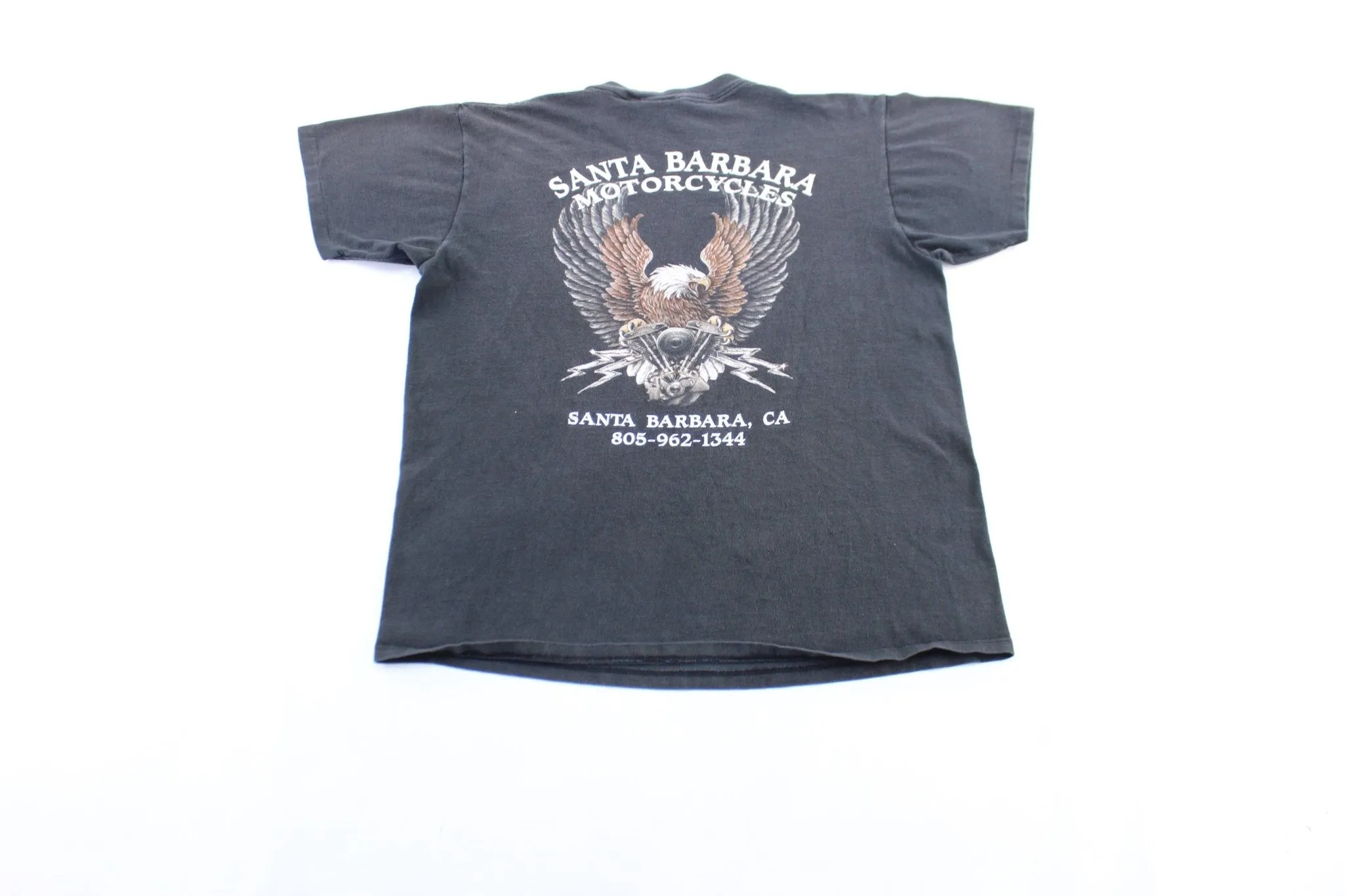 1993 Harley Davidson Motorcycles 3D Emblem Santa Barbara, California T-Shirt