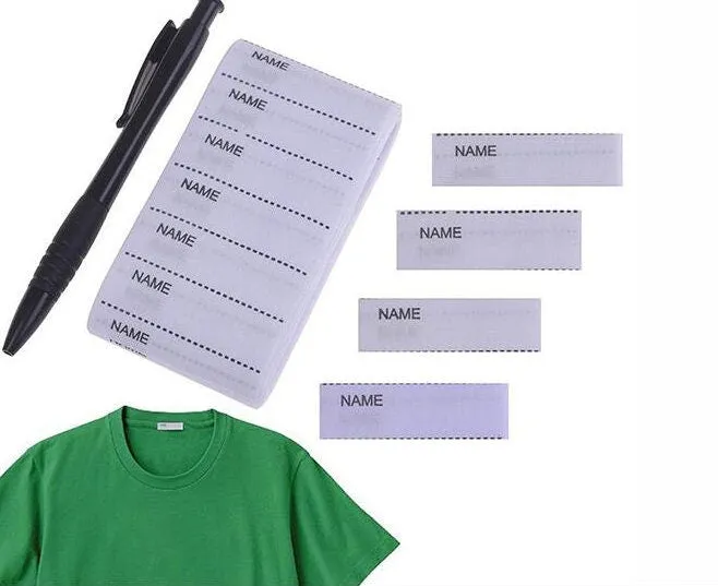 200 Pcs Iron On Labels - Custom Clothing Fabric Label Name Tag Handmade Design -Personalized Iron on Tags - Daycare Name Labels School Camps