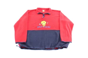 2001 Looney Tunes Embroidered Tweety Fleece Pullover