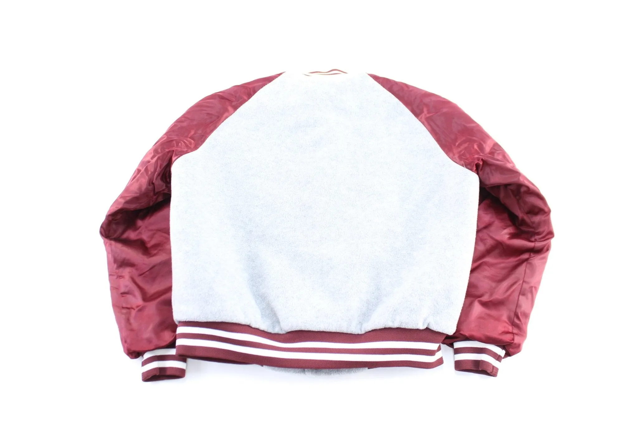 80's Chalk Line Burgundy & Grey Varsity Jacket
