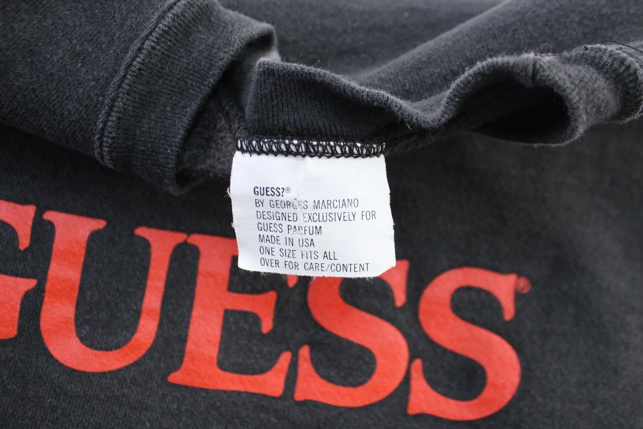90's Guess Logo Black Sweatshirt