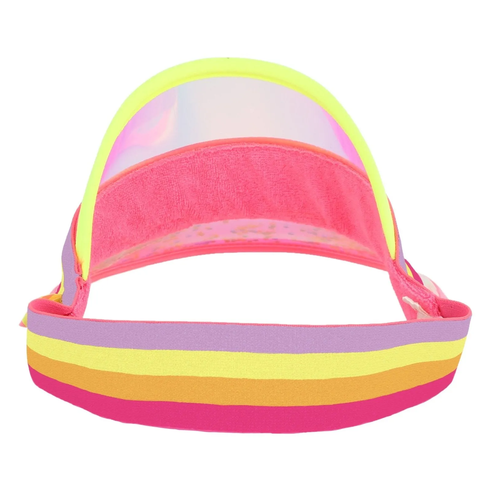 Billieblush Girls Iridescent and Neon Glittered Visor