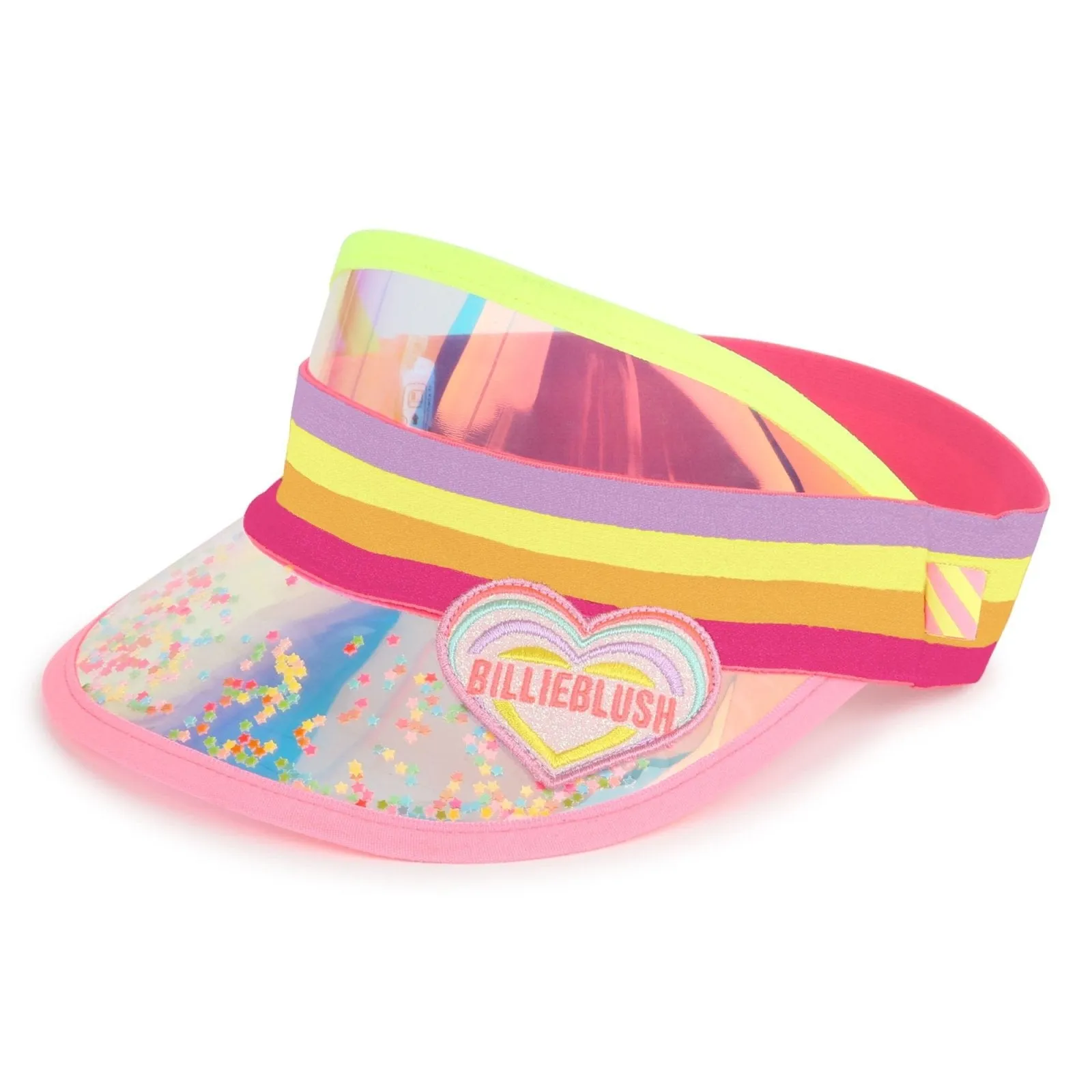 Billieblush Girls Iridescent and Neon Glittered Visor