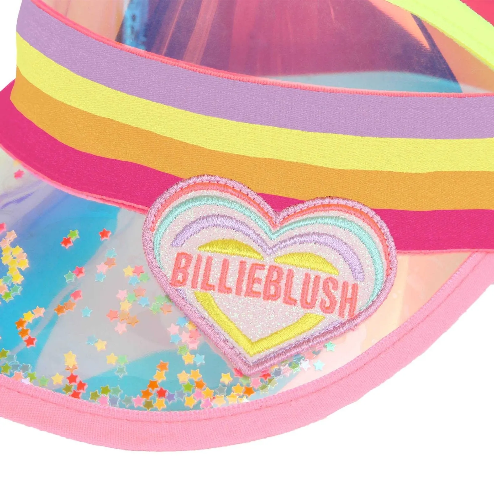 Billieblush Girls Iridescent and Neon Glittered Visor