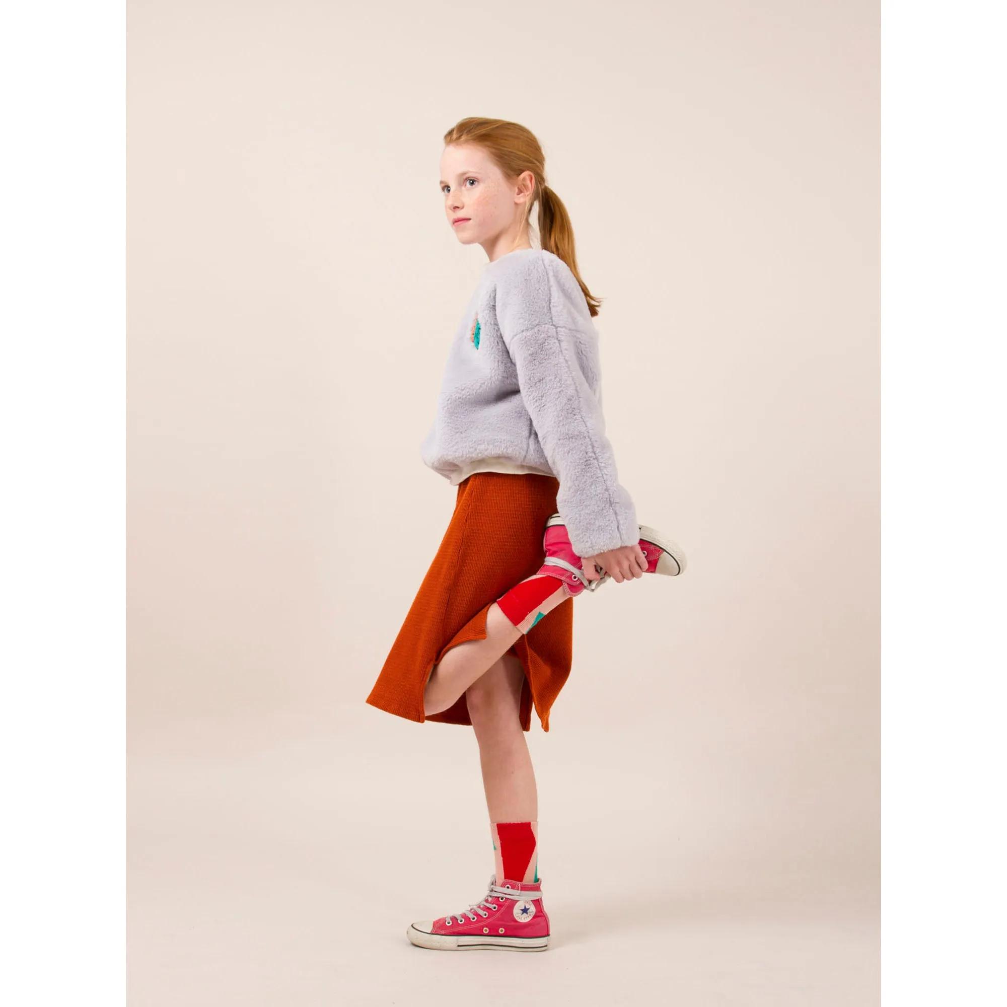 Bobo Choses Sweatshirt Happy Sad Faux Fur