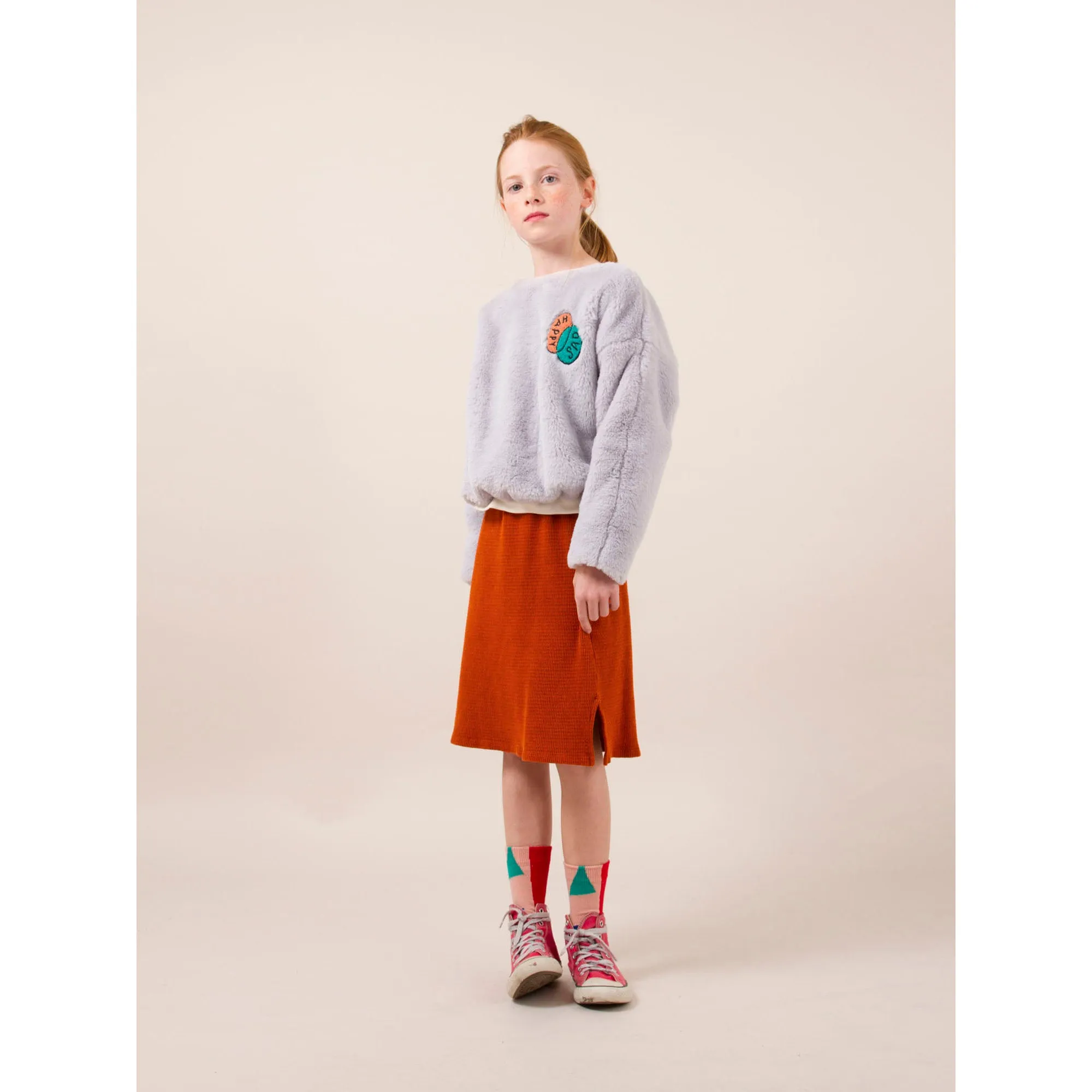 Bobo Choses Sweatshirt Happy Sad Faux Fur