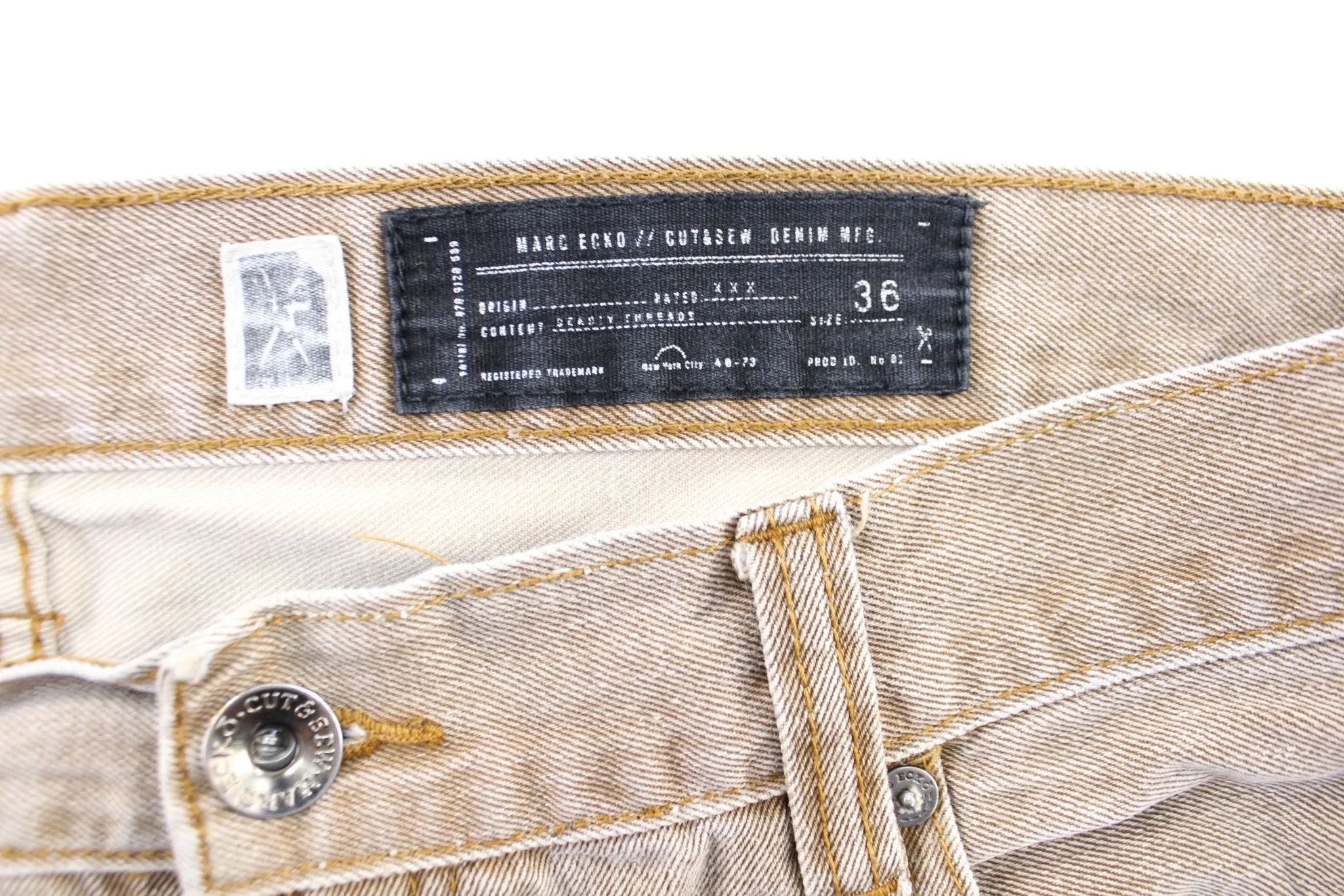 Marc Ecko Brown Washed Pants